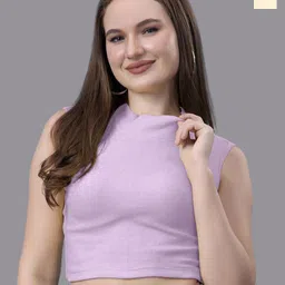 Friskers Women Pack of 2 Cotton High Neck Sleeveless Crop Top-image-18