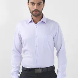 Raymond Men Contemporary Spread Collar Solid Cotton Formal Shirt-image-72