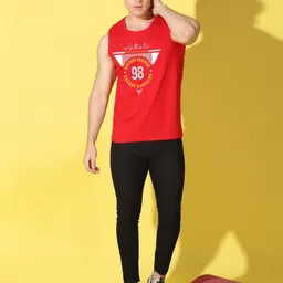 WOOSTRO Men Pack of 2 Typography Printed Round Neck T-shirts image 2