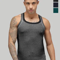 Sporto by Macho Men Pack Of 4 Cotton Gym Vest-picture-40