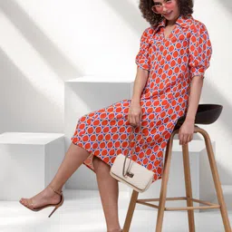 INUKA Print A-Line Dress image 3