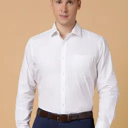 TABARD Men Spread Collar Solid Cotton Formal Shirt image 1