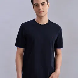 Tommy Hilfiger Men Solid Round Neck Cotton T-shirt image 1