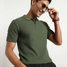 NOBERO Men Polo Textured T-shirts-picture-36