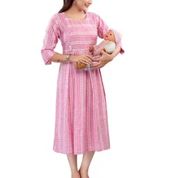 B2F Manufacturing & Designing Kurti Print Maternity Maxi Dress-picture-27