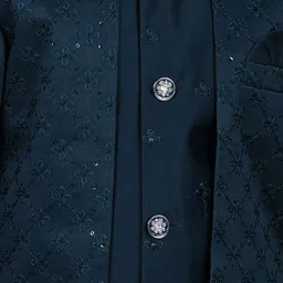 BAESD Boys Floral Embroidered Indo Western Single-Breasted Three-Piece Suit image 3