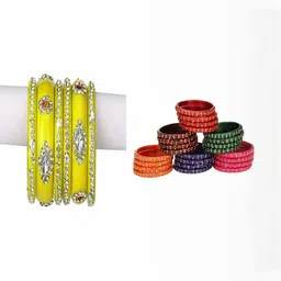 SOMIL Set Of 30 Stone-Studded Bangle-picture-34
