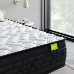 Wakeup India Riserox White & Black Quilted Zero Partner Disturbance King Size Mattress image 5