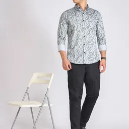 Espanshe Tailored Fit Ethnic Motifs Printed Long Sleeves Cotton Shirt image 2