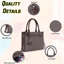 DANIEL CLARK Geometric Printed Structured Handheld Bag image 5