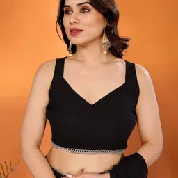 Mitera Ethnic Motifs Poly Georgette Saree image 4