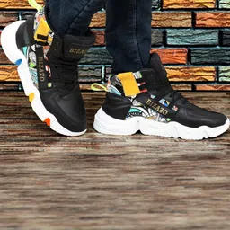 Bizazo Men Black Casual Shoes-picture-35