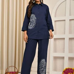 Negen Women Printed Shirt with Trousers-picture-32