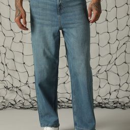Hubberholme Men Loose Relaxed Fit Light Fade Jeans-picture-40