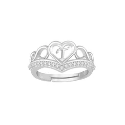 Lila Silver Plated Cubic Zirconia Stone Studded Finger Ring-picture-18