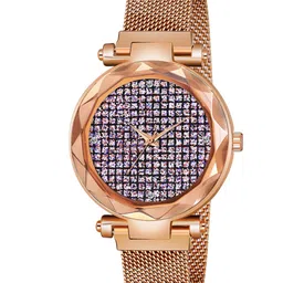 Gopal Shopcart Unisex Bracelet Style Straps Analogue Watch GR_379_Rose Gold_Full Diamouns-image-15