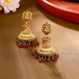 Yellow Chimes Contemporary Jhumkas Earrings-picture-35