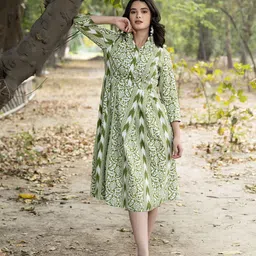 MABISH by Sonal Jain Women Center Box Pleat Midi Dress-image-40