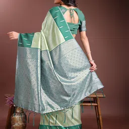 Astita Woven Design Zari Saree With Blouse Piece image 3
