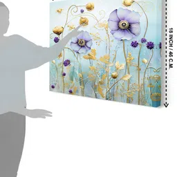 SAF Lavender & Blue 1 Piece Canvas Floral and Botanical Wall Paintings image 3