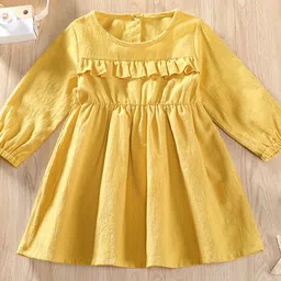 YK Girls Solid Peplum Maxi Dress-image-29