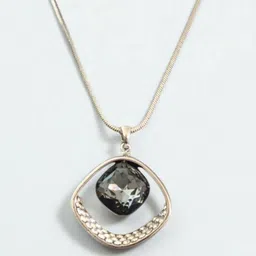 SAPRAA TRENDS Women Copper Silver-Plated Pendants with Chains image 3