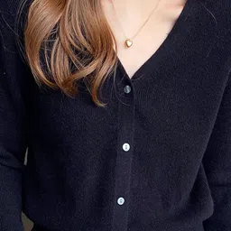 Outzidr Women V-Neck Long Sleeves Cardigan image 2