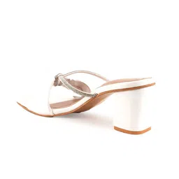 MOZAFIA Women Embellished Open Toe Block Heels Sandals image 5