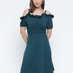 DressBerry Women's Cold-Shoulder Fit & Flare Dress-picture-41