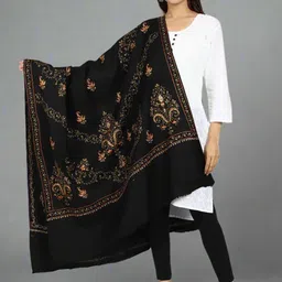 SWI Stylish Floral Embroidered Woolen Shawl-picture-56