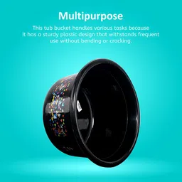 Kuber Industries Black & Brown 2 Pieces Disney Printed Light Weight Bath Tubs image 2