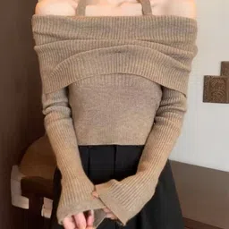 LULU & SKY Women Ribbed Crop Pullover-picture-16