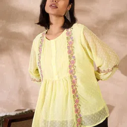 routes by all about you all about you Puff Sleeve Longline Top image 2