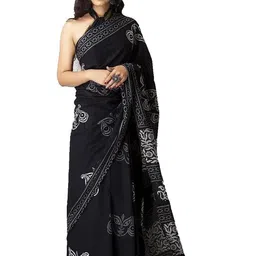 Pinkcity Trade World Black Pure Cotton Ikat Sarees-picture-10