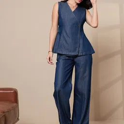 SASSAFRAS worklyf  Pure Cotton Sleeveless Vest Top & Trouser-image-52