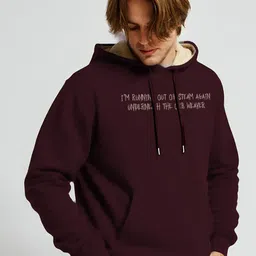 MaverIQ Men Printed Hooded Sweatshirt image 3
