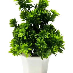 Dekorly Set Of 8 Plastic Artificial Flowers & Plants With Pot image 2