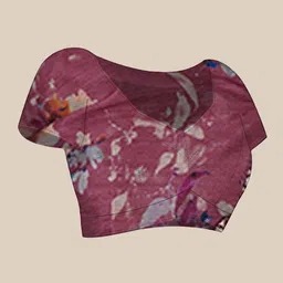 Anouk Floral Printed Embroidered Mirror Work Saree image 4