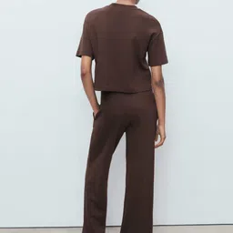 MANGO Drop-Shoulder Sleeves Crop Relaxed Fit T-shirt image 2