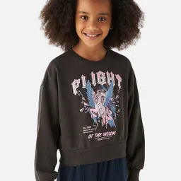 Juniors by Babyshop Girls Cotton Printed Round Neck Full Sleeves Sweatshirt-image-69