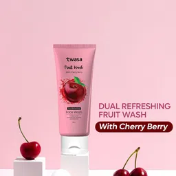 Twasa Set Of 2 Fruit Wash With Cherry Berry Dual Refreshing Face Wash - 100 ml Each image 4