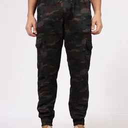 24 Street Camouflage Printed Cotton Cargos Joggers Trousers image 4