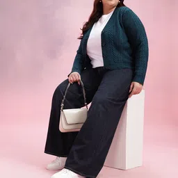 DressBerry Curve Plus Size Cable Knit Cardigan image 3