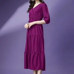 Jash Creation Women Polyester Fit and Flare Dresses image 5