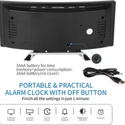 nxz digital Digital Black Clock image 2