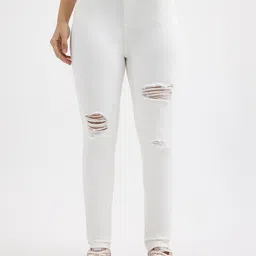 Pepe Jeans Women Skinny Fit High-Rise Low Distress Stretchable Jeans-image-64