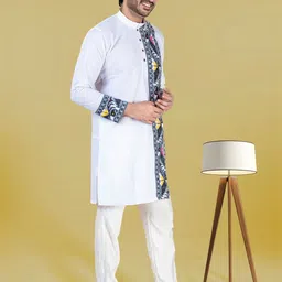 FRANSCART Men Gotta Patti Kurta image 2