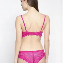 samvar Women Red,Pink Cotton Blend Bra Panty Set for Lingerie Set Undergarments Pack of 2 image 3