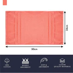 Kuber Industries Set Of 3 Brown & Orange-Coloured Striped Cotton Face Towels image 4