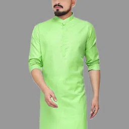 ANUJ FASHION Men Mandarin Collar Straight Kurta image 1